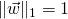 \|\vec{w} \|_1 =1