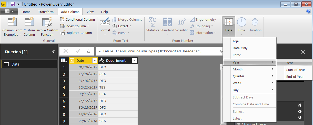 Add columns in query